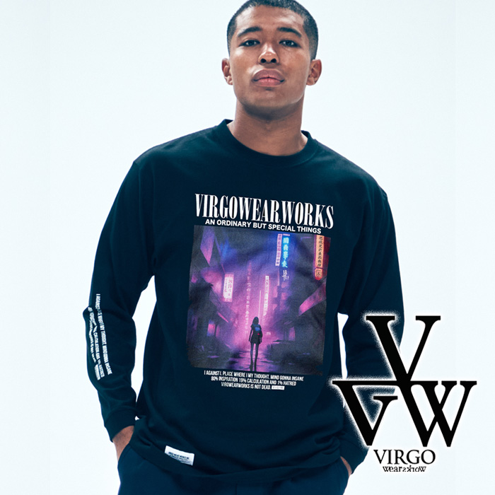 VIRGOwearworks (ヴァルゴウェアワークス)  　Junk city girl　【Tシャツ 長袖】【VG-LSPT-101】【2025 SPRING&SUMMER】【お取り寄せ