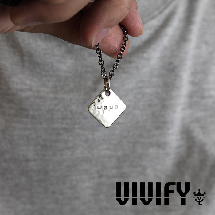 VIVIFY(ヴィヴィファイ）　Hammered Diamond Hallmarks Pendant Head　【オーダーメイド 受注生産】【キャンセル不可】　【VIVIFY ネ