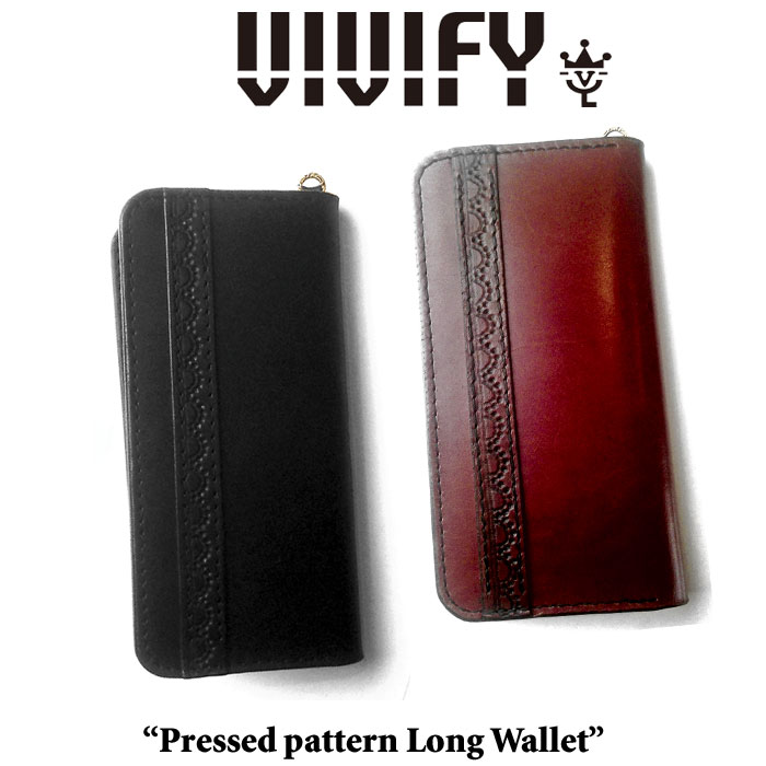 VIVIFY(ヴィヴィファイ）　Pressed pattern Long Wallet　【予約商品】【キャンセル不可】　【長財布 ウォレット】【VFO-088】　