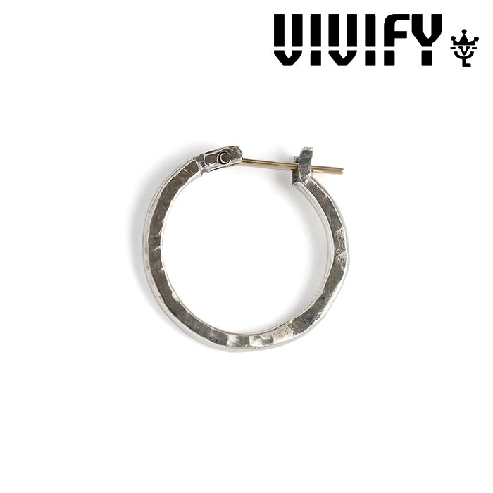 VIVIFY(ヴィヴィファイ）　k18goldpost Hammered Hoop Pierce　【オーダーメイド受注生産】【キャンセル不可】　【VIVIFY フープピア
