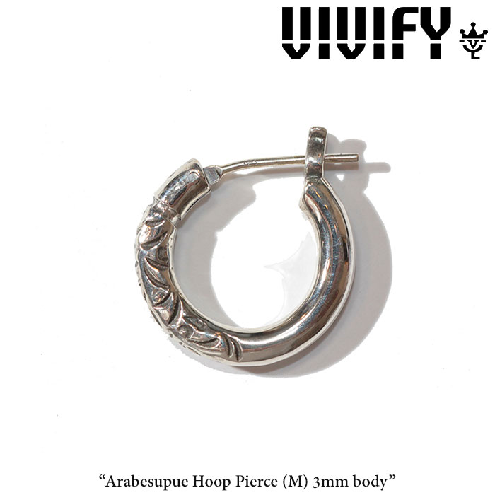 VIVIFY(ヴィヴィファイ)(ビビファイ) 　Arabesupue Hoop Pierce（M）3mm body　【オーダーメイド受注生産】【キャンセル不可】　【VI