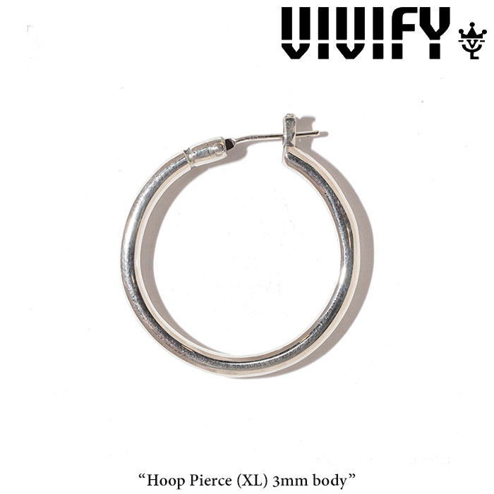 VIVIFY(ヴィヴィファイ)(ビビファイ) 　Hoop Pierce（XL）3mm body　【オーダーメイド受注生産】【キャンセル不可】　【VIVIFY ピア