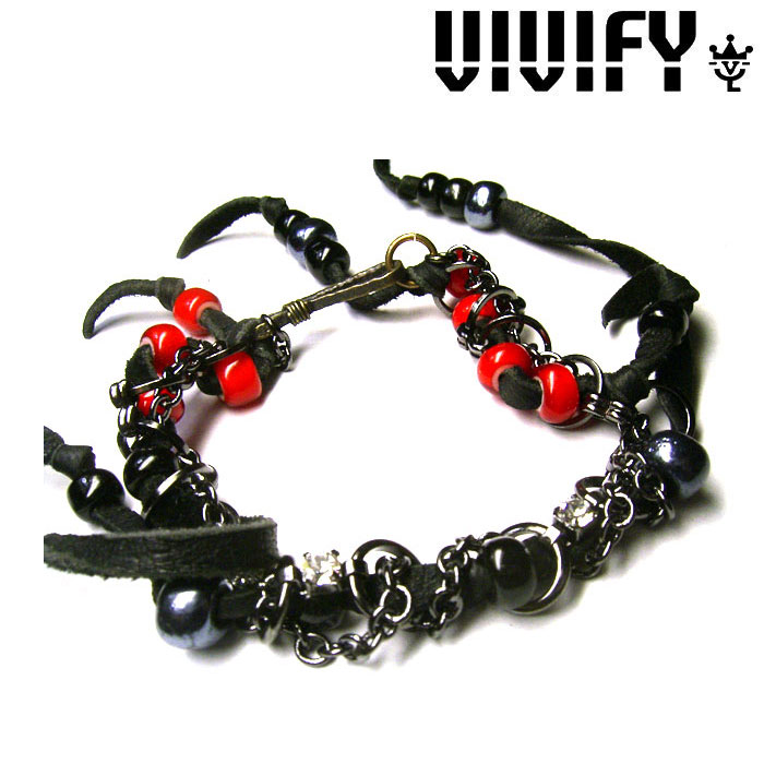 VIVIFY(ヴィヴィファイ）　Crossing Leather&Chain Bracelet　【オーダーメイド 受注生産】【キャンセル不可】　【VIVIFY ブレスレッ