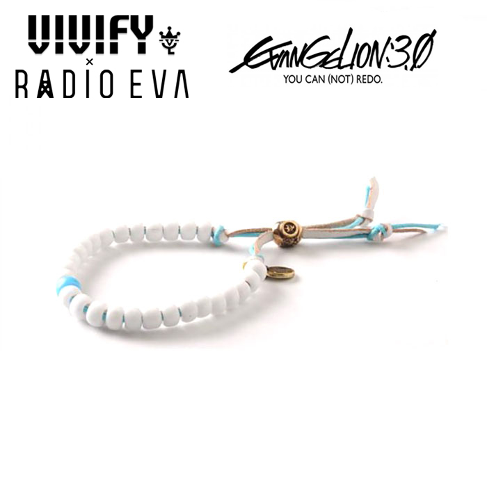 VIVIFY x RADIO EVA　 W Cord Beads Bracelet(綾波レイ）　【エヴァンゲリオン 公式アクセサリー】【evangelion】【受注生産 オーダ