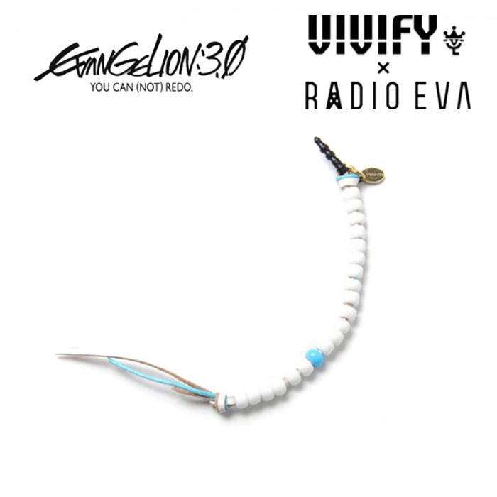 VIVIFY x RADIO EVA　W Cord Beads Ear Phon Cap/SmartPhone Strap(綾波レイ)　【エヴァンゲリオン 公式アクセサリー】【evangelion