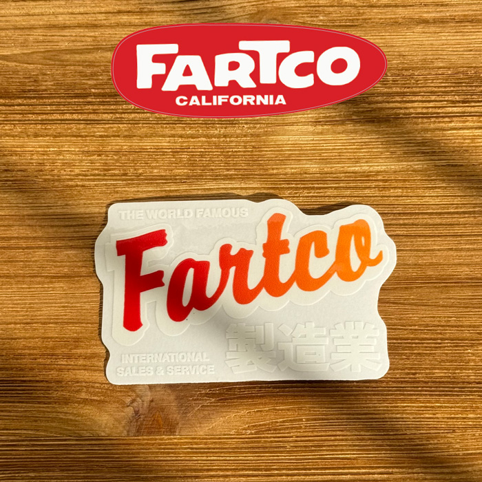 FARTCO INC. 　MFG STICKER　【ステッカー シール】【ファートコー NICK Anaheim California】【カリフォルニア・アナハイム】　