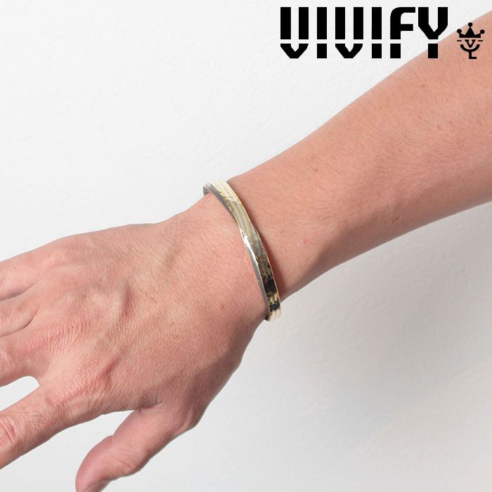 VIVIFY(ヴィヴィファイ)(ビビファイ)　Layer twist Hammered Bangle / silver&brass　【オーダーメイド 受注生産】【キャンセル不可
