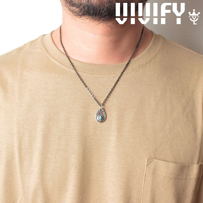 VIVIFY(ヴィヴィファイ)(ビビファイ)　Plane TeardropPlate PendantHead/ Old Native Style Stone　【オーダーメイド 受注生産】【キ