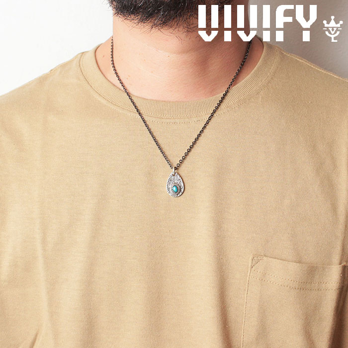 VIVIFY(ヴィヴィファイ)(ビビファイ)　Texture TeardropPlate PendantHead/ Old Native Style Stone　【オーダーメイド 受注生産】【