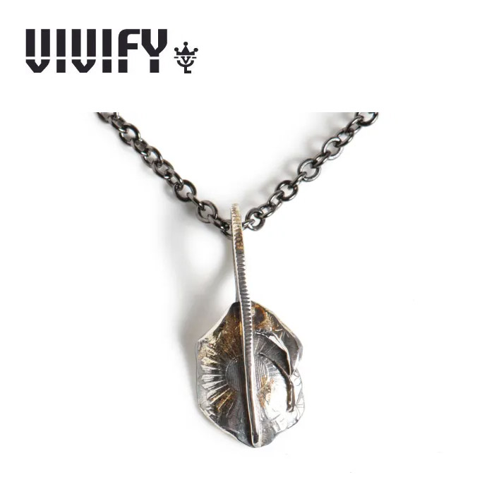 VIVIFY(ヴィヴィファイ)(ビビファイ)　Phoenix 50 Sen Coin Feather Necklace w/gold　【ネックレス】【VFN-339】【オーダーメイド 