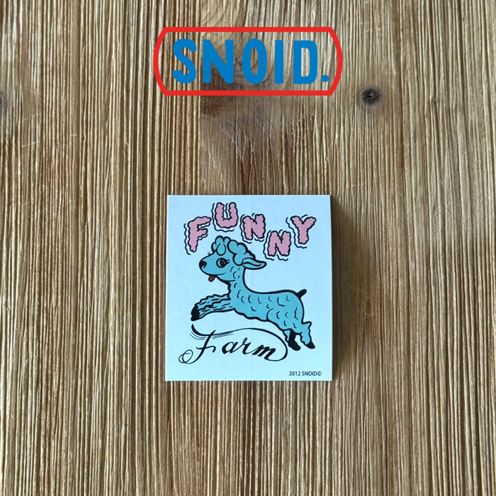 SNOID(スノイド)　FUNNY Farm STICKER 　【ステッカー】【RAT HOLE STUDIO】