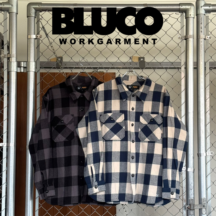 BLUCO (ブルコ)　ヘビーフランネルチェックシャツ -BLOCK-　【ネルシャツ】【165-11-018】【2026 FALL COLLECTION 新作】