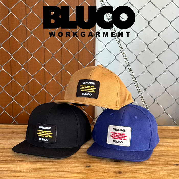 BLUCO (ブルコ)　6パネル キャンバスキャップ -BUILDER PATCH-　【キャップ】【165-61-053】【2026 FALL COLLECTION 新作】