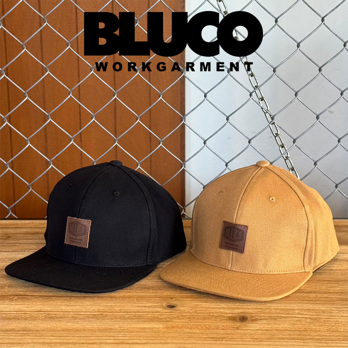 BLUCO (ブルコ)　6パネル キャンバスキャップ -LEATHER PATCH-　【キャップ】【165-61-054】【2026 FALL COLLECTION 新作】
