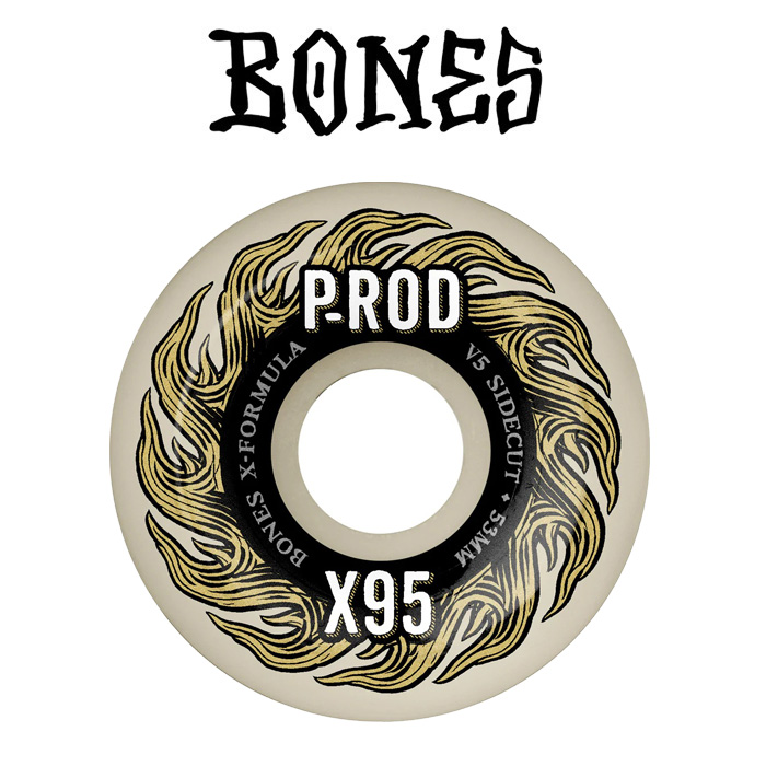 BONESWHEELS(ボーンズウィール)　 X-FORMULA P-ROD V5 SIDECUT 95A 53mm 　【ボーンズ スケートボード スケボー パーツ ウィール】