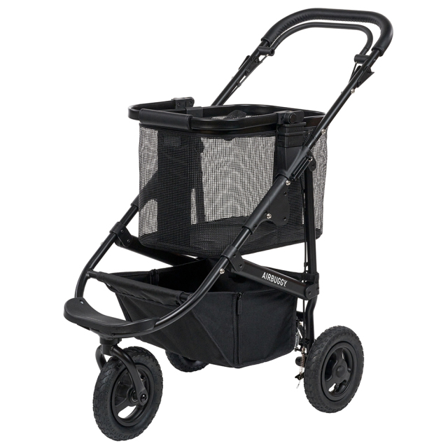 マルチバスケット｜メッシュブラック｜カート装着斜め