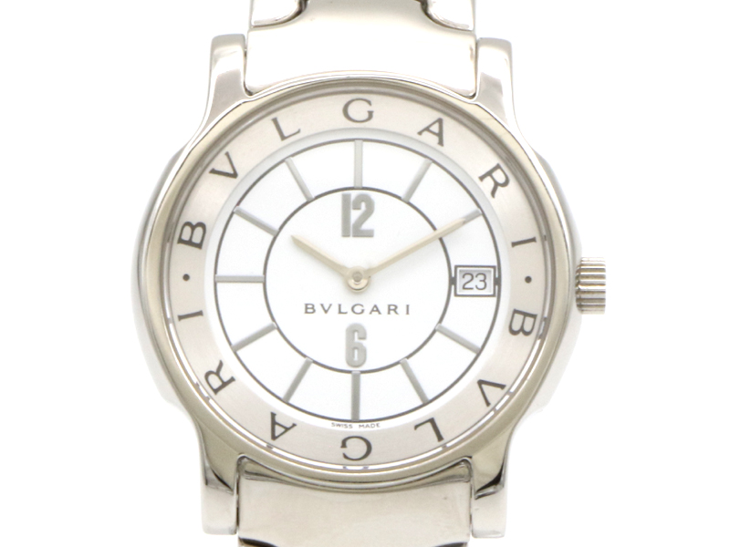 【 ブルガリ BVLGARI 】 腕時計 ST35S ソロテンポ 35mm SS デイト クォ―ツ メンズ 新着 00028-0