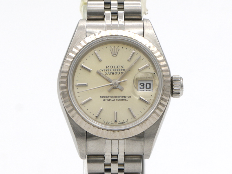 【 ロレックス ROLEX 】 69174G デイトジャスト W番台 1994年～1995年製 WG/SS 自動巻 デイト レディース 新着 00596-1