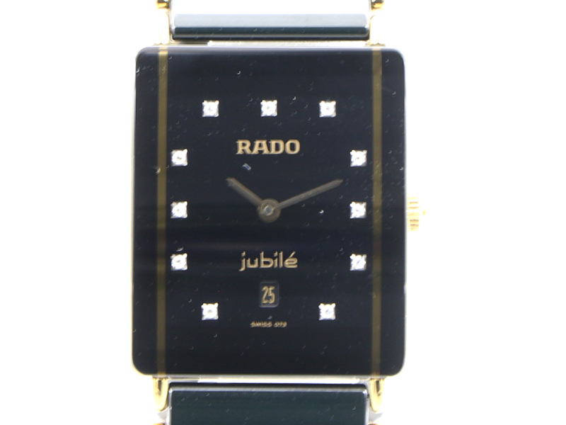 【 ラドー RADO 】160.0281.3N ジュビリー 23mm GP/セラミック/チタニウム 11Pダイヤ クオーツ ボーイズ デイト □新着 01037-0