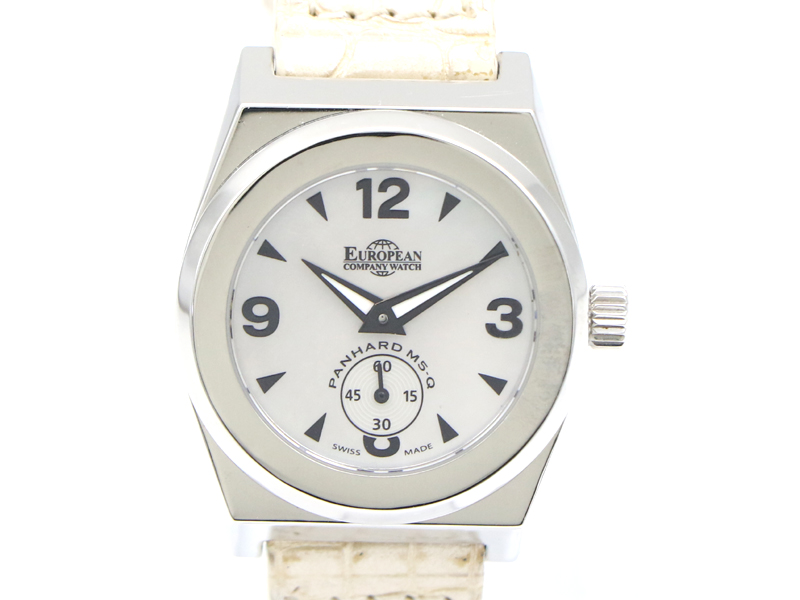 【 ヨーロピアン・カンパニー・ウォッチ EWC 】 腕時計 パナールM5-Q SS/革 クオーツ シェル文字盤 レディース 新着 01064-0