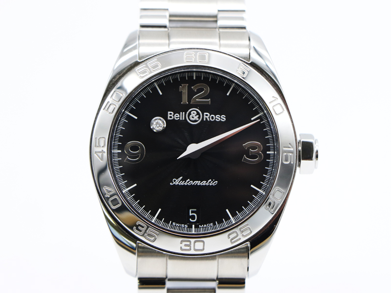【 ベル＆ロス Bell＆Ross 】 腕時計 251S ミステリーダイヤ SS デイト 自動巻 裏スケ ボーイズ 保 □新着 70314-3