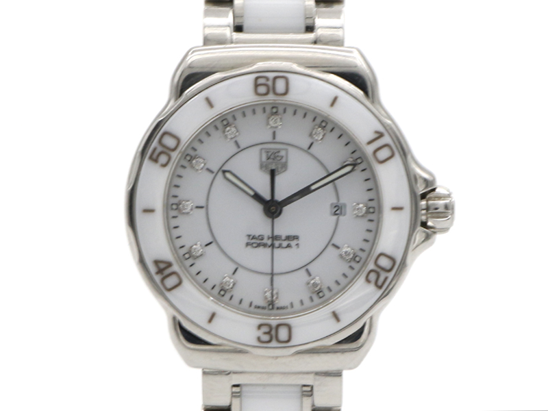 【 タグホイヤー TAG HEUER 】腕時計 WAH1315 フォーミュラ1 12Pダイヤ 32mm SS/CE クォーツ デイト レディース 保・箱 □新着 01588-0