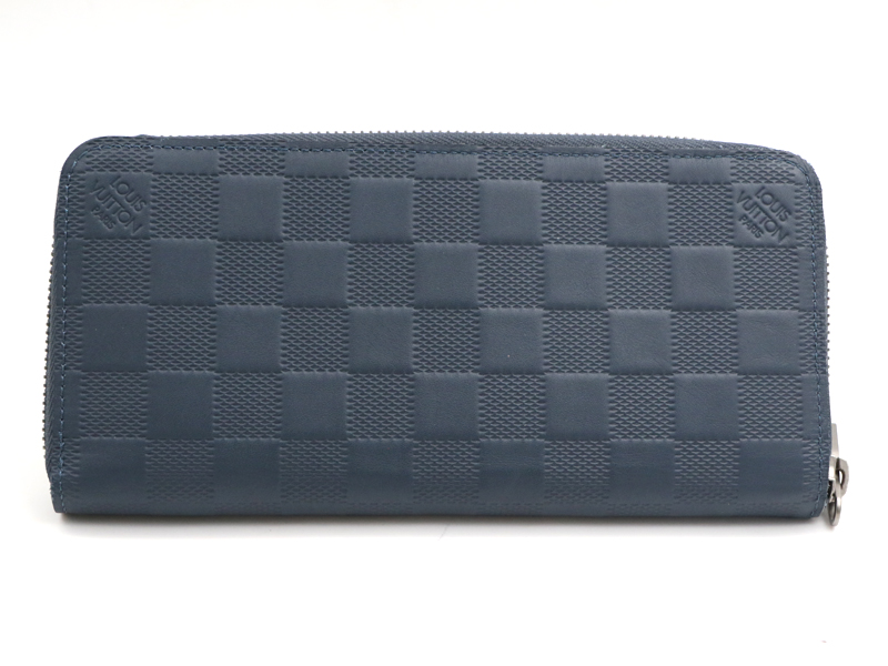 【 ルイヴィトン LOUIS VUITTON 】 長財布 N63549 ジッピーウォレット ヴェルティカル ダミエアンフィニ ネイビー 箱 メンズ 新着 02504-0
