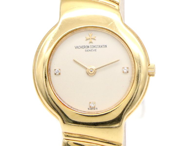 【 ヴァシュロン コンスタンタン VACHERON CONSTANTIN 】 マルタアイビー 27031 K18YG クォーツ 3Pダイヤ レディース 箱 保 □新着 03403-0