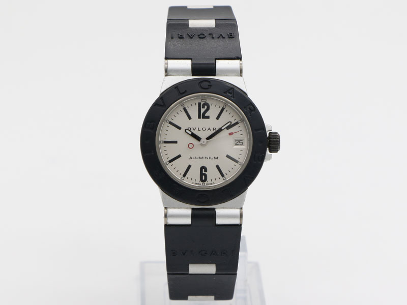 【 ブルガリ BVLGARI 】 腕時計 AL32TA アルミニウム/ラバー 32mm クォーツ デイト ボーイズ 新着 03406-0