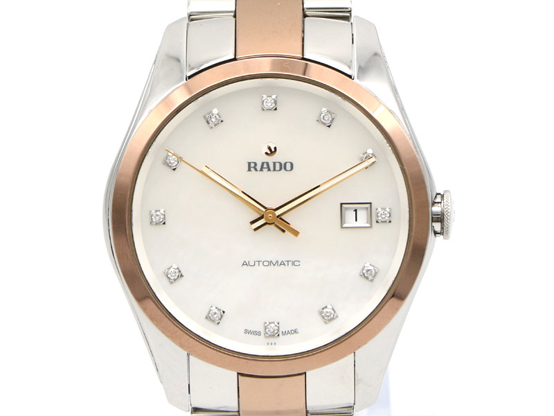 【 ラドー RADO 】 腕時計 R32980902 ハイパークローム 12Pインデックスダイヤ GP/SS 自動巻 デイト 裏スケ メンズ □ 新着 03939-0