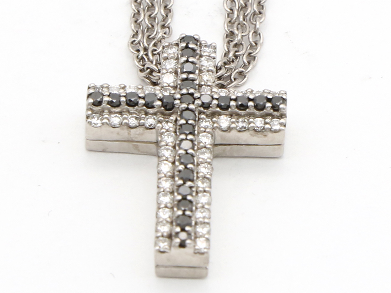 美しい輝き！k18WG ブラックダイヤ ダイヤネックレス 4.28g GR760