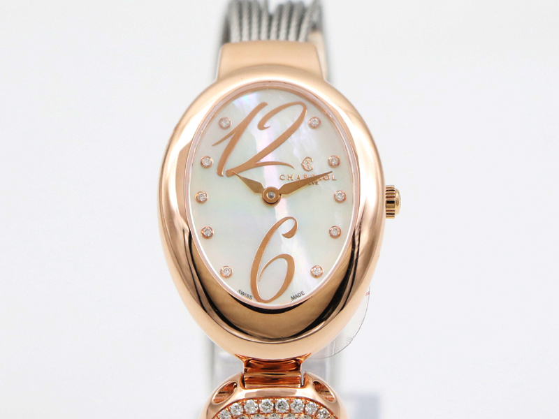 【 フィリップシャリオール PHILIPPE CHARRIOL 】 腕時計 マリーオルガ GP/SS クォーツ ラグダイヤ 箱 保 レディース □新着 70037-24