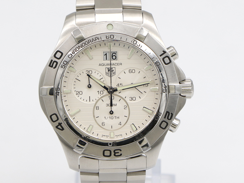 【 タグホイヤー TAG HEUER 】腕時計 CAF101F アクアレーサー クロノグラフ SS クォーツ デイト メンズ  箱 保 新着 70214-4