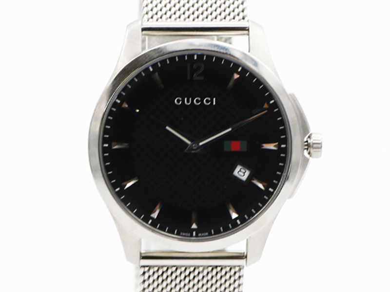 【 グッチ GUCCI 】 腕時計 126.3 Gタイムレス 126.3 SS クォーツ 12P デイト メンズ 新着 70230-7