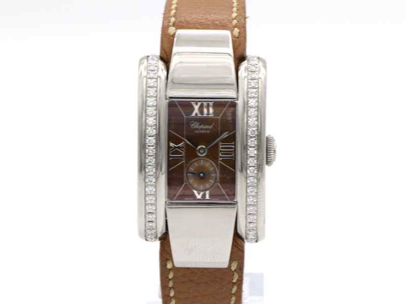 【 ショパール Chopard 】 41/8412 ラストラーダ ダイヤ SS/革 クォーツ レディース □新着 70359-5