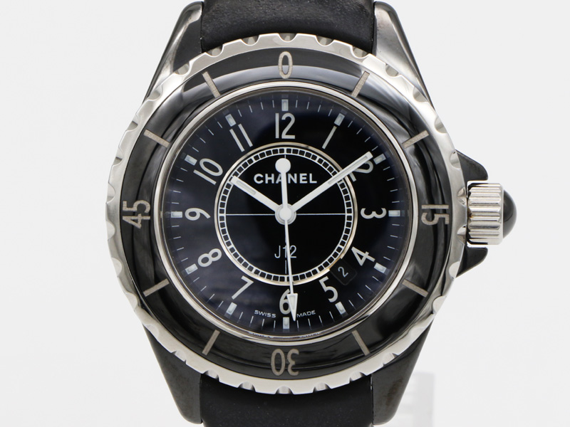 【 シャネル CHANEL 】 腕時計 J12 H0680 セラミック カーフ クォーツ レディース 新着 70360-6