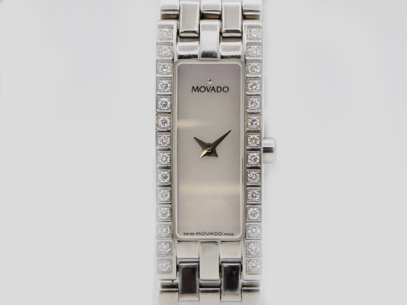 【 モバード MOVADO 】 腕時計 84 H5 1400 エスペランサ ダイヤベゼル SS クォーツ レディース □新着 76098-1