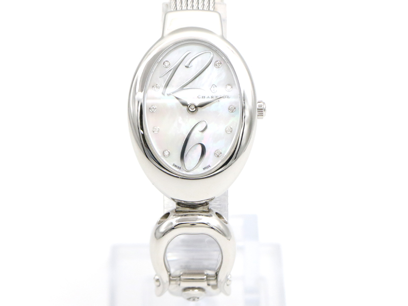 【 フィリップシャリオール PHILIPPECHARRIOL 】 マリーオルガ MOS.570.O03 SS クォーツ 10Pダイヤ 箱 保 レディース □新着 76150-2