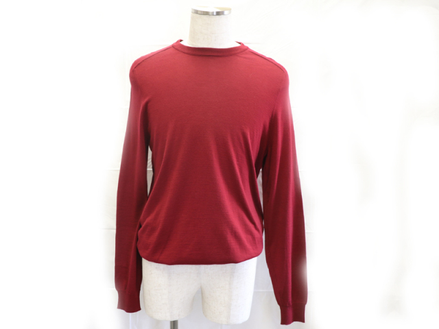 Louis Vuitton ルイヴィトン ウール100 セーター ボルドー サイズl トップス イタリア製 メンズ 新着 0