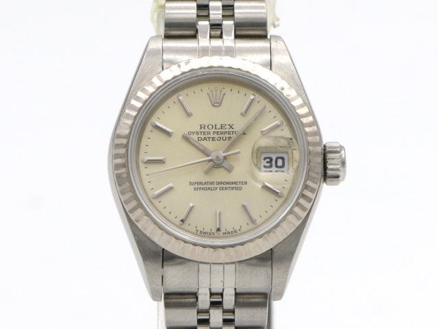 【 ロレックス ROLEX 】 69174G デイトジャスト W番台 1994年～1995年製 WG/SS 自動巻 デイト レディース 新着 00596-1