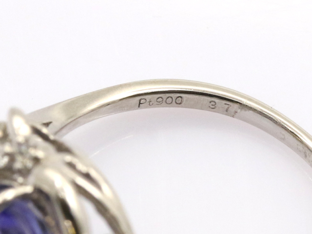 PT900タンザナイトリング0.78ct Pt900 タンザナイトリング T2.63ct D0.19ct｜郡山のまじめな買取