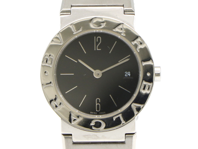 【 ブルガリ BVLGARI 】腕時計 BB26SS ブルガリブルガリ SS クォーツ デイト ブラック文字盤 レディース 新着 01863-0