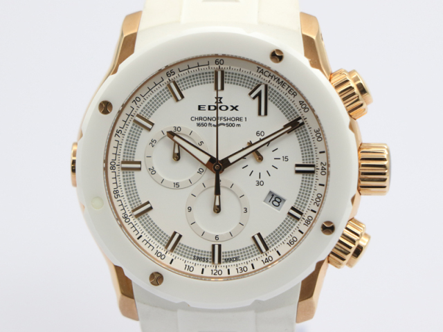 【 エドックス EDOX 】 腕時計 10221 クロノオフショア1 GP/ラバー クオーツ デイト メンズ 箱 新着 02152-0