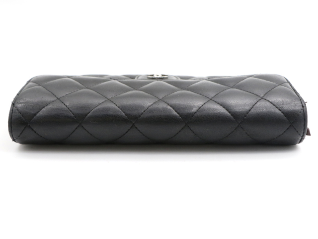 シャネル CHANEL 】 長財布 マトラッセ ココマーク ラムスキン