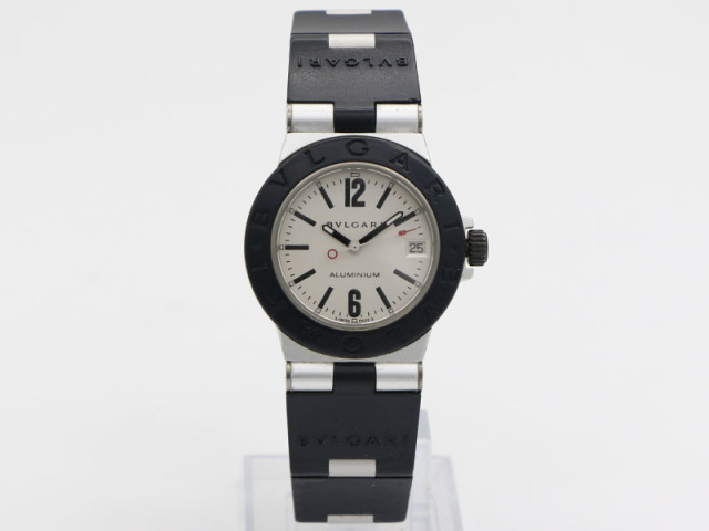【 ブルガリ BVLGARI 】 腕時計 AL32TA アルミニウム/ラバー 32mm クォーツ デイト ボーイズ 新着 03406-0
