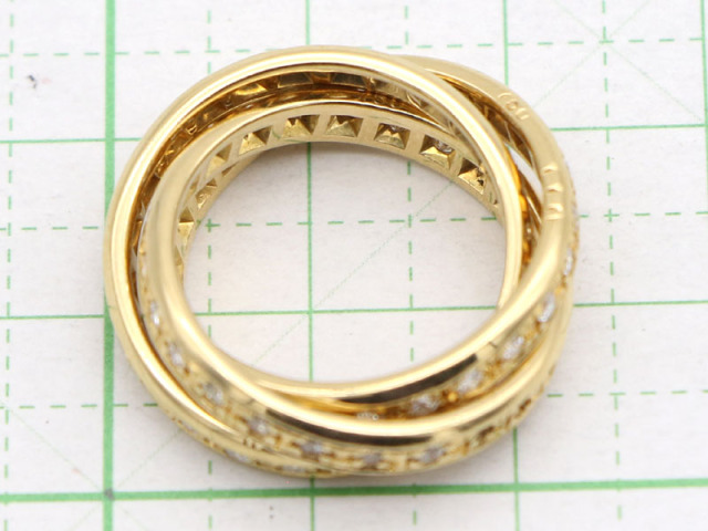 K18WG リング ダイヤ 3ps 計1ct 12.5号 6.74 g K18WG リング ダイヤ