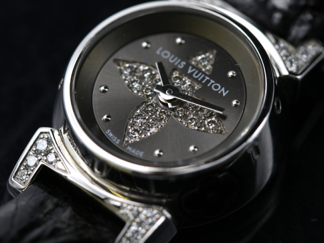 lapis様用　タンブール ビジュ　Q151K ダイヤモンド ルイヴィトン LOUIS VUITTON 】 腕時計 タンブール ビジュ Q151K 純正