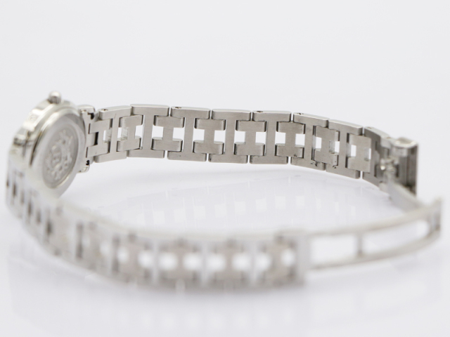 エルメス HERMES 】 腕時計 CL4.210 クリッパー ナクレ ブラック文字盤