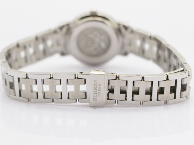 エルメス HERMES 】 腕時計 CL4.210 クリッパー ナクレ ブラック文字盤