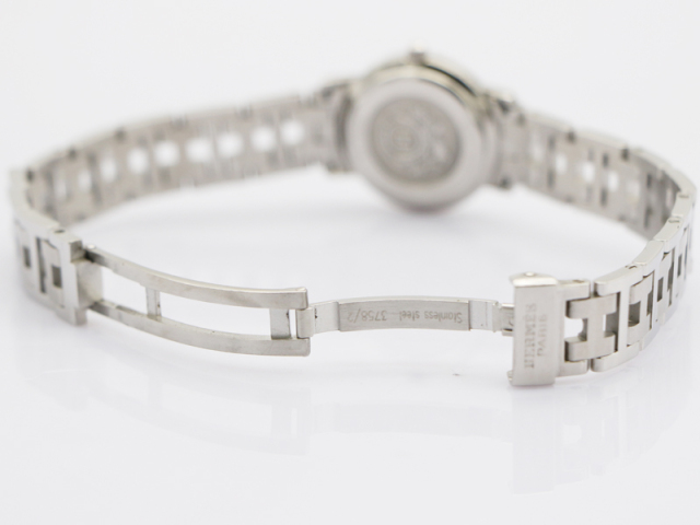 エルメス HERMES 】 腕時計 CL4.210 クリッパー ナクレ ブラック文字盤